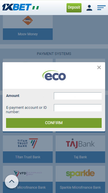 Withdrawing winnings with ecoPayz