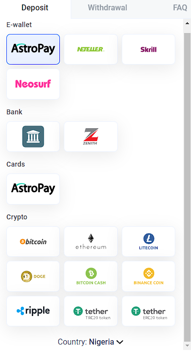 Payment methods