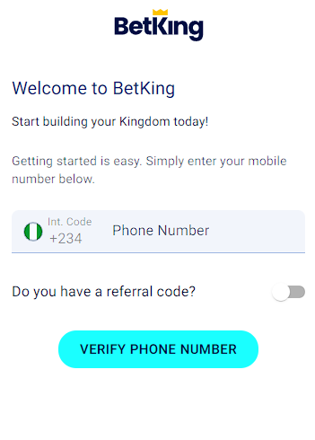 BetKing registration