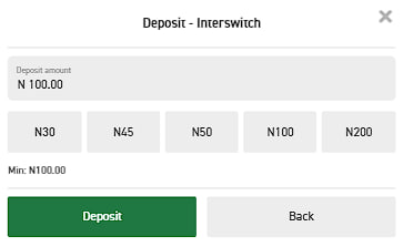 How to deposit with Interswitch at Afribet