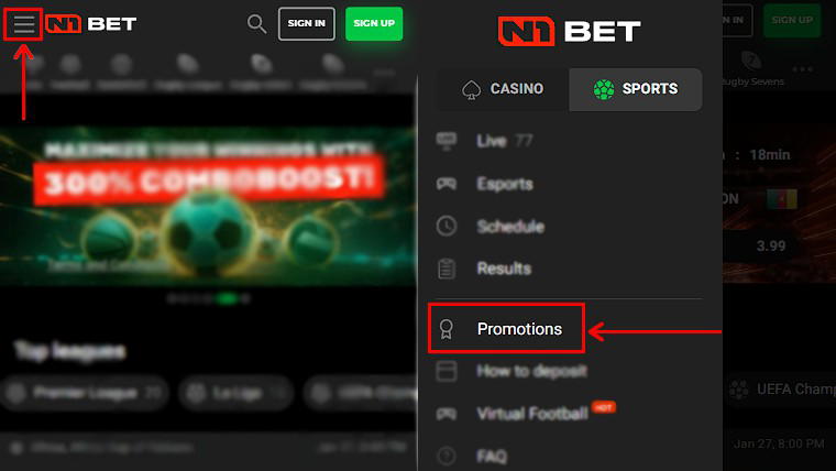 Promotions at N1bet