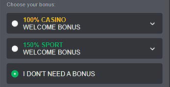 Types of welcome bonuses at Surebet247