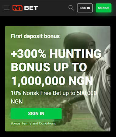 Welome offer at N1bet