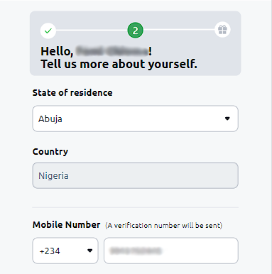 Betbiga registration form