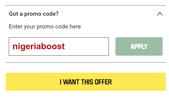 Promo code nigeriaboost