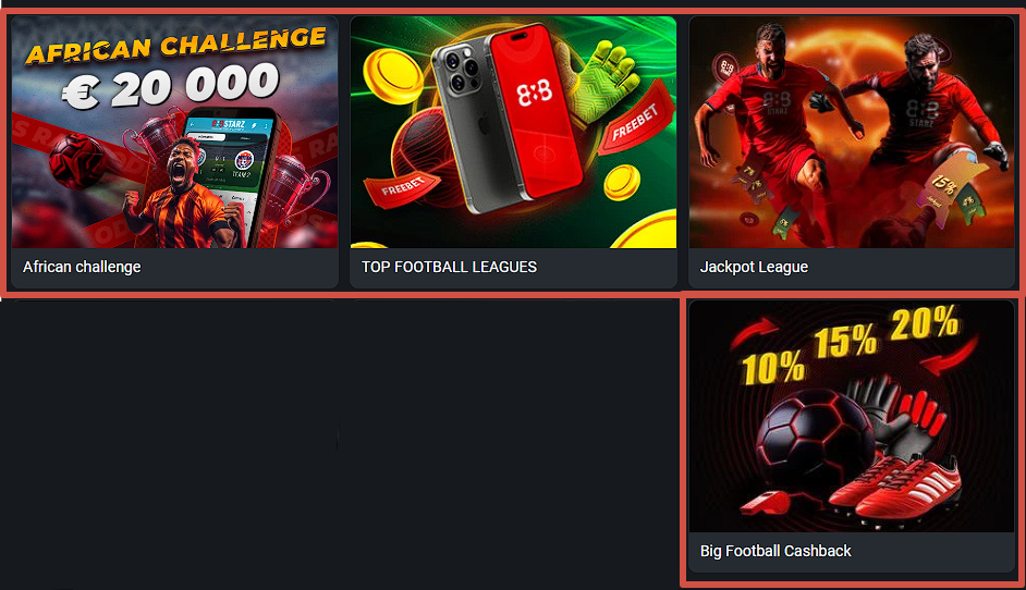 What are the 888starz bonuses on football