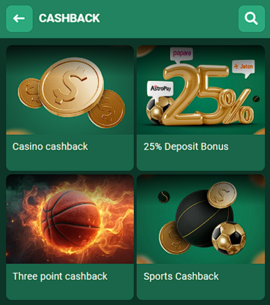 Does Betwinner have a cashback?
