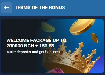 1xBet casino welcome bonus Nigeria 2025