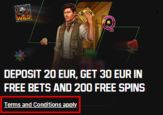 30 EUR in free bets & 200 free spins at Unibet