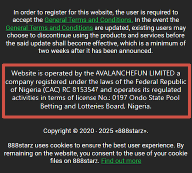 Is 888starz legit in Nigeria