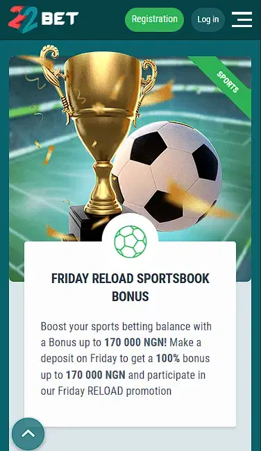 How to get 22bet friday bonus?