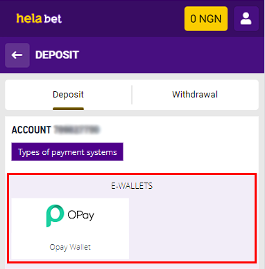 Deposit via E-Wallets on Helabet