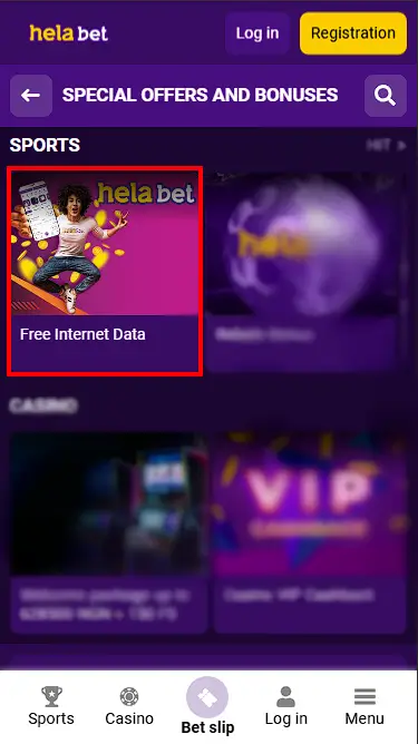 Helabet Free Internet Data