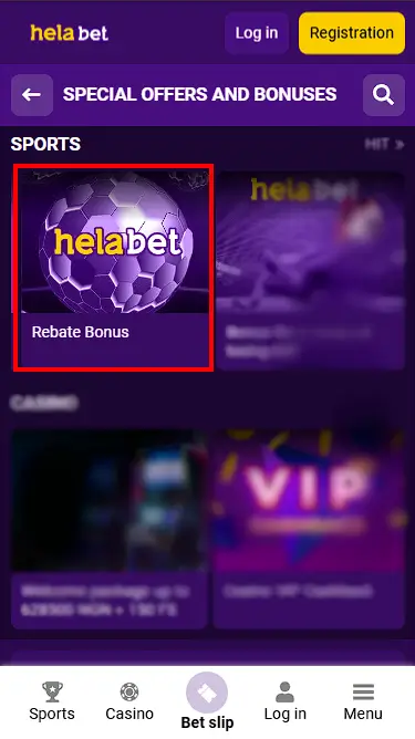 Helabet Rebate Bonus