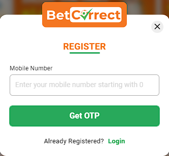 BetCorrect registration