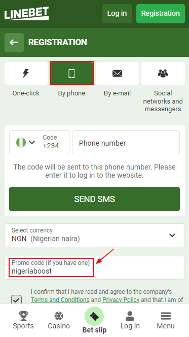 How to use a promo code on Linebet website by phone