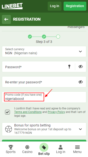How to use a promo code on Linebet website by phone