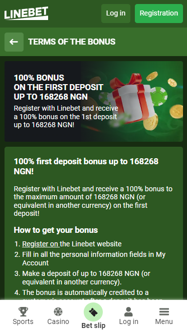 Welcome Linebet promo code  