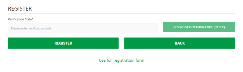 The second stage of registration on the OgaBet website