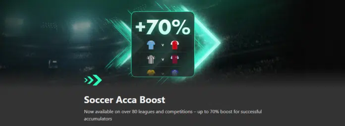 Soccer acca boost bonus