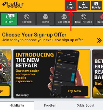 Betfair sign in