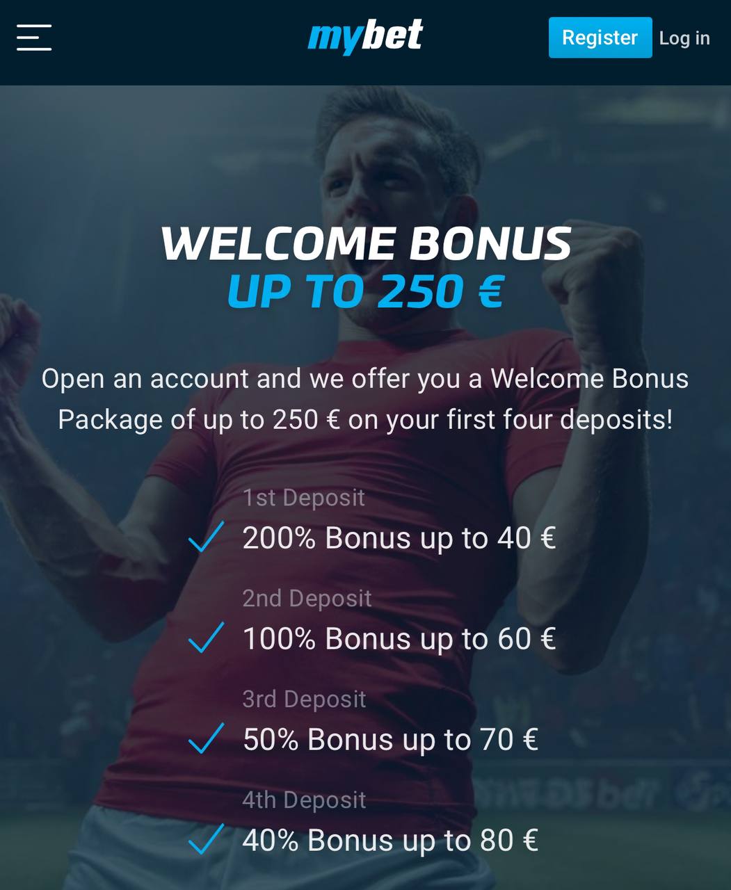 Mybet welcome bonus