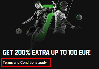 Sports bonus 200% at Unibet