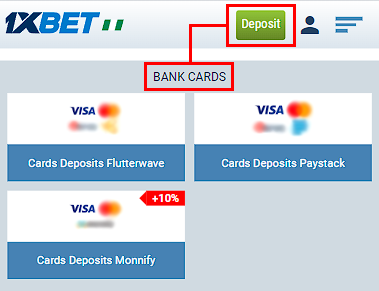 Visa at 1XBET