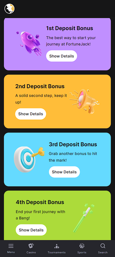 FortuneJack bonus code