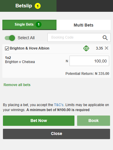 Betway betting coupon