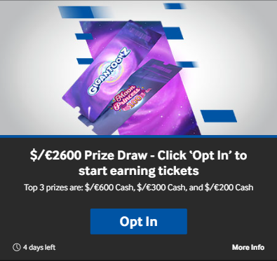 2 600$ Prize Draw Betway