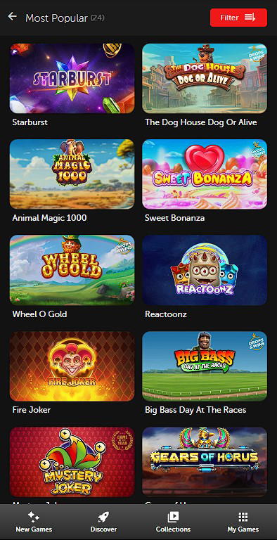 Popular games at Betsafe