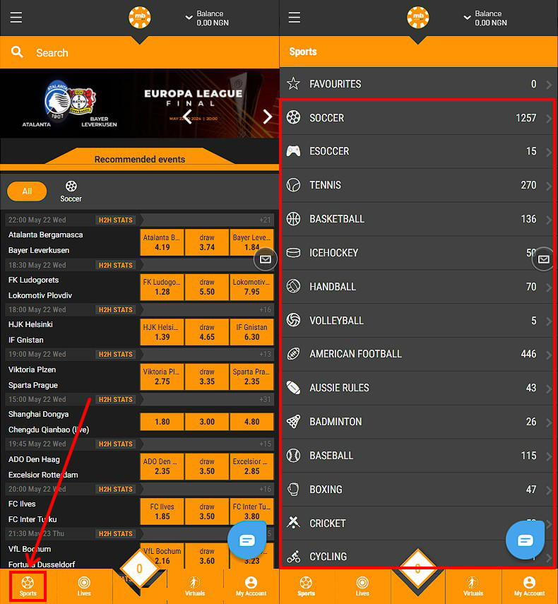 How to place bet at merrybet?