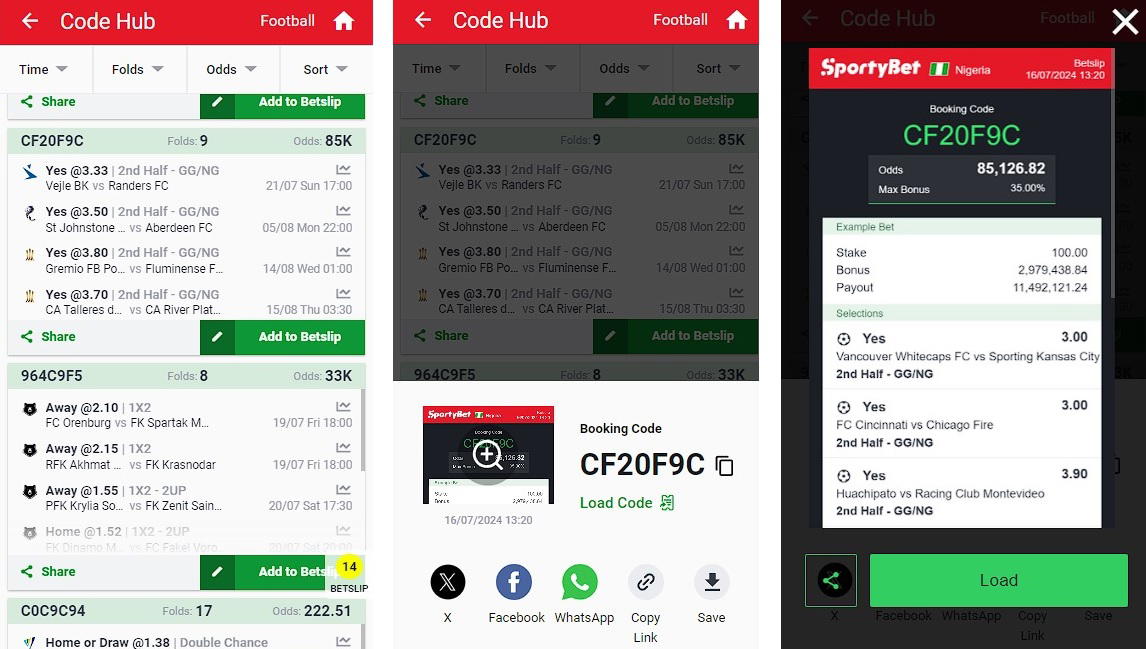 SportyBet code hub