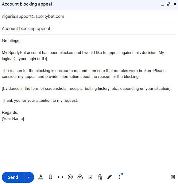 sportybet account blocking appeal