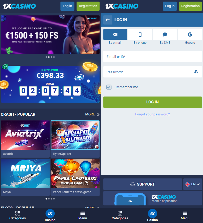 1xCasino Nigeria login