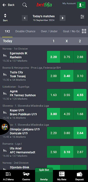 bet9ja sport book