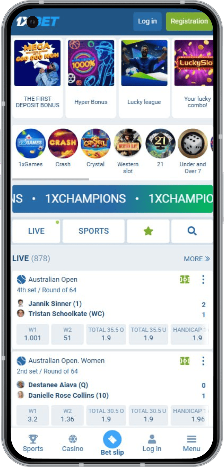 1xBet app for betting in Nigeria