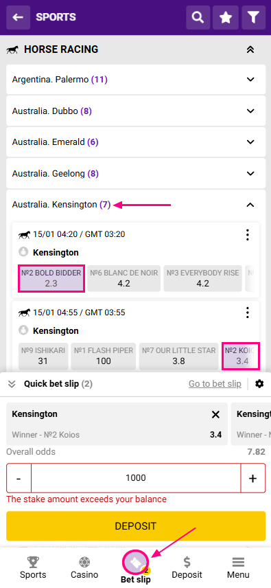 Helabet Horse betting