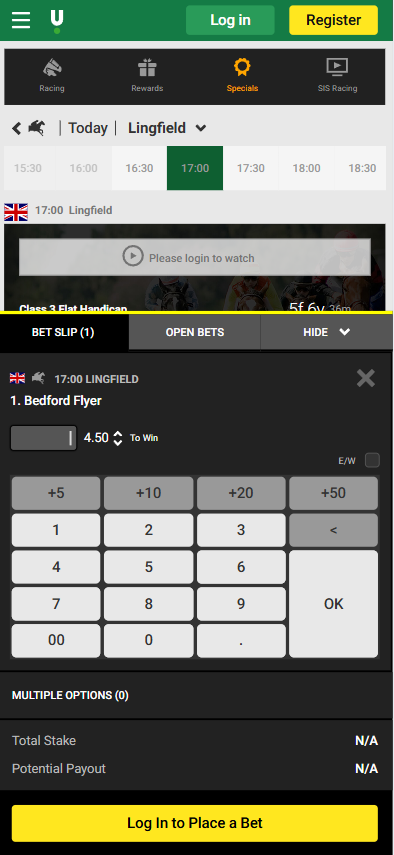 Unibet Horse betting