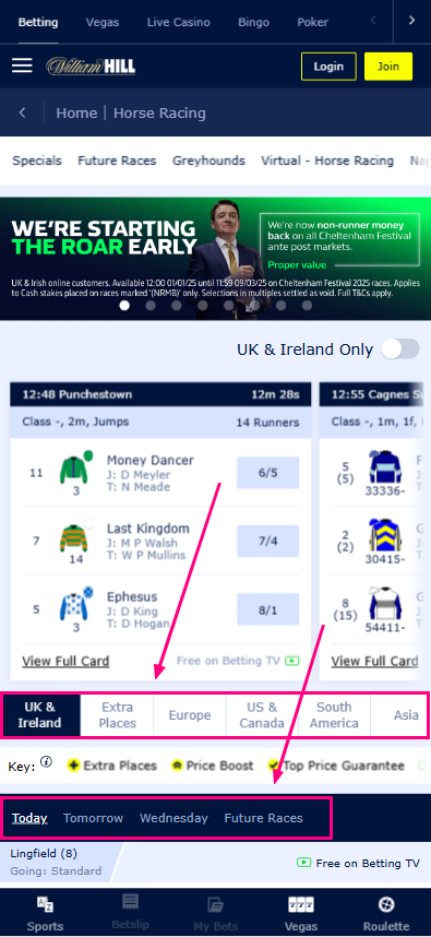 William Hill Horse Betting