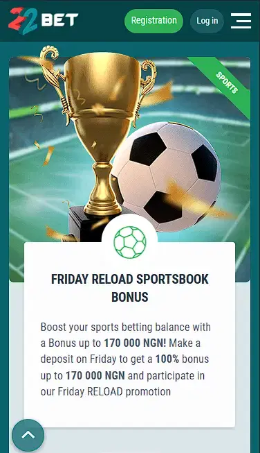22bet friday reload